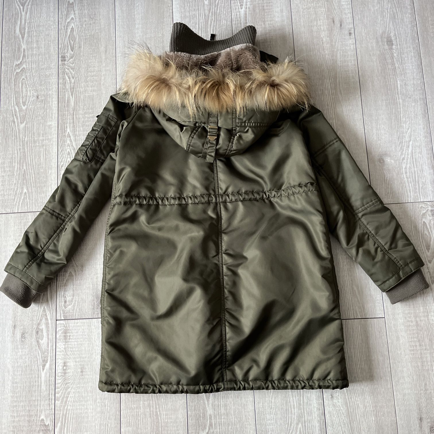 Y2K Mods Coat Women's 38 Khaki Raccoon Fur Archive 平成ギャル