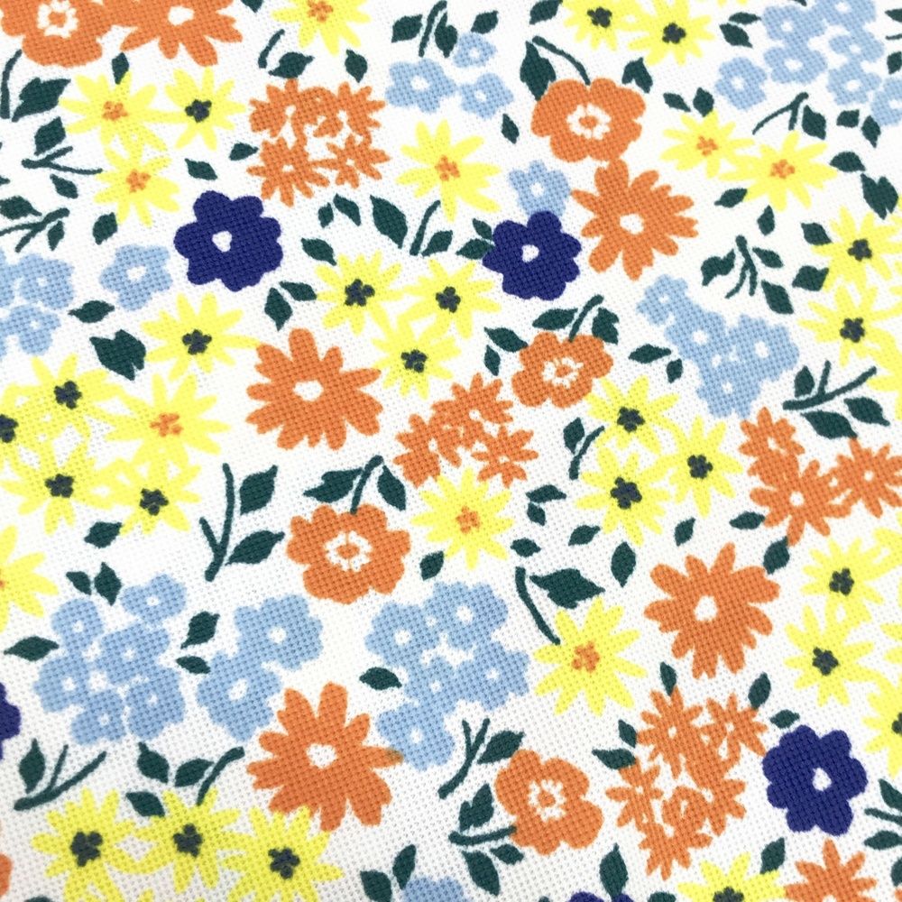 サイズ：LL LE COQ GOLF ルコックゴルフ 半袖ポロシャツ 花柄 ホワイト