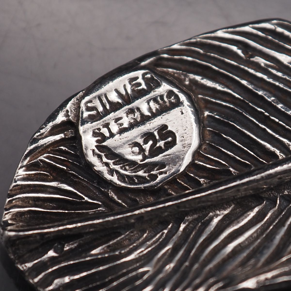  L 270 ヴィンテージ 刻印 ペンダント トップ 大ぶり 羽 フェザー ゴールド デザイン シルバー チャーム ヘッド チャーム アクセサリー