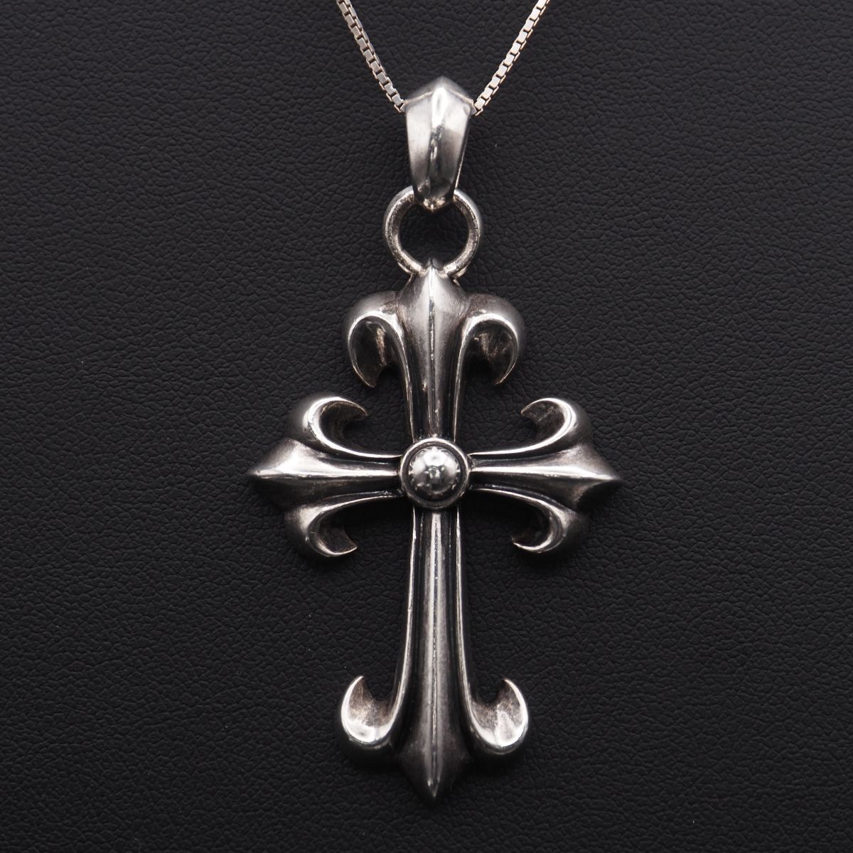 L 284 ヴィンテージ 925刻印 ペンダント トップ クロス デザイン シルバー チャーム ヘッド
