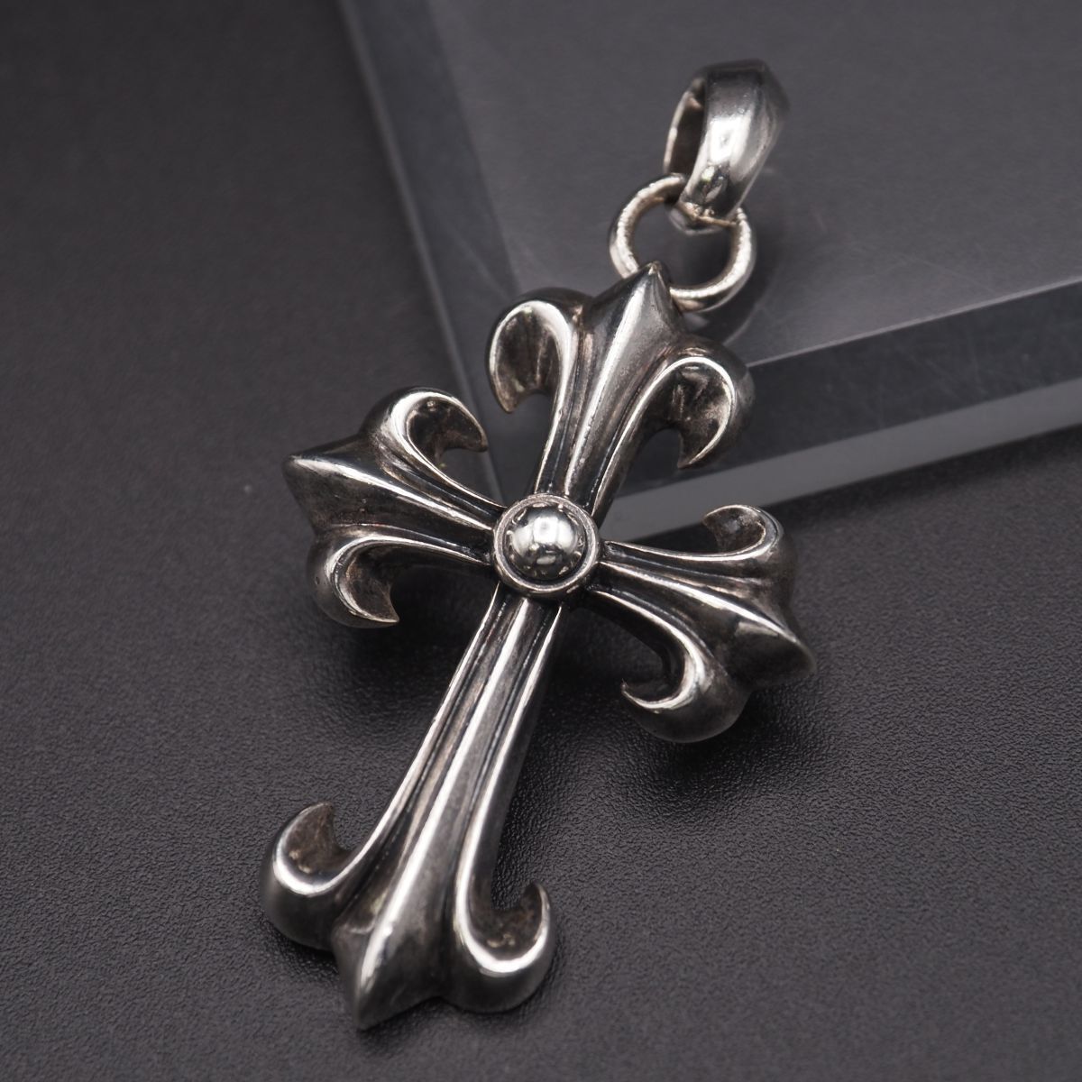 L284 ヴィンテージ 925刻印 ペンダント トップ クロス デザイン