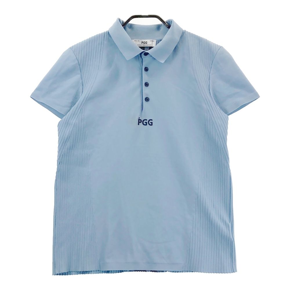 サイズ 4 PGG PEARLY GATES パーリーゲイツ 半袖ポロシャツ ブルー系 ゴルフウェア メンズ ストスト