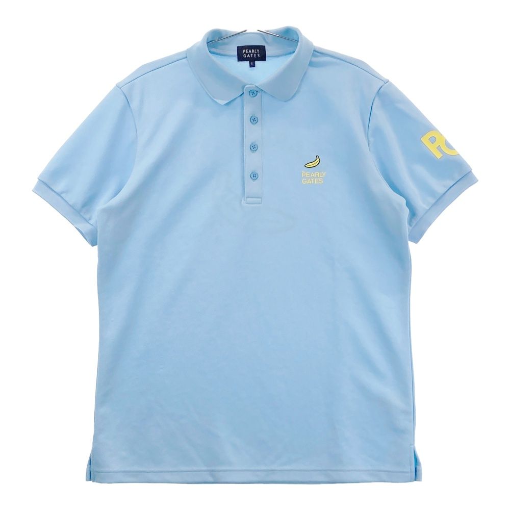 サイズ 6 PEARLY GATES パーリーゲイツ 半袖ポロシャツ ブルー系 ゴルフウェア メンズ ストスト