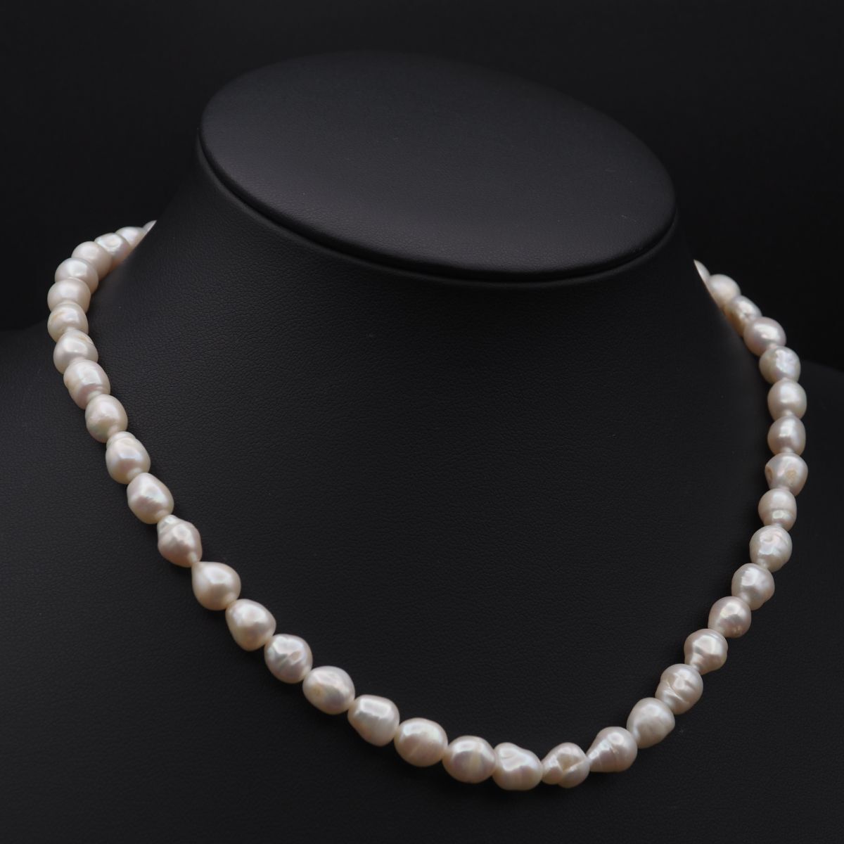 ★パールネックレス 真珠 シルバー刻印 J800 淡水真珠 パール SILVER刻印 ネックレス デザイン シルバー 6月