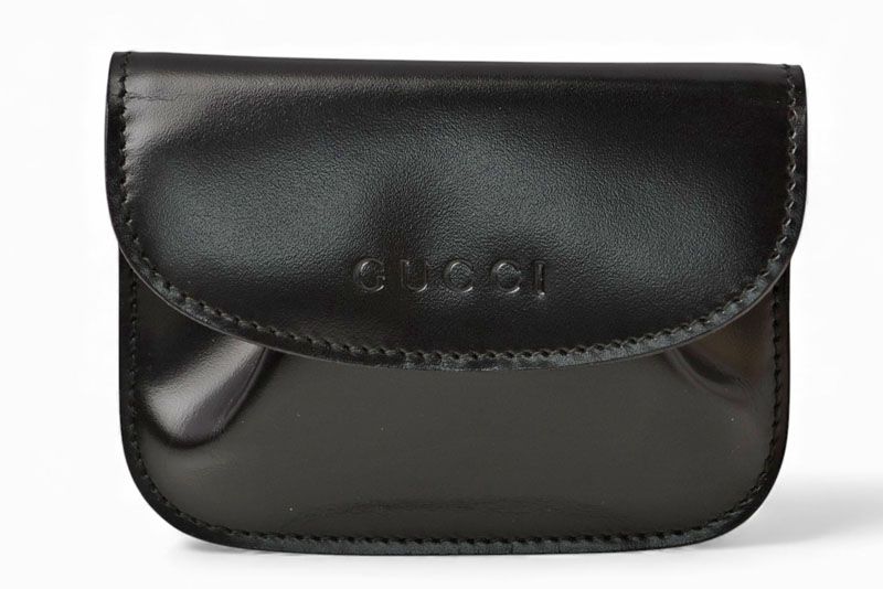 グッチ コインケース 小銭入れ GUCCI 財布 ヴィンテージ レザー ブラック 030 2091