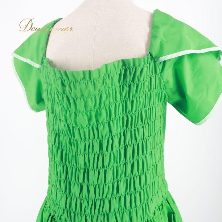 フラダンス 衣装 ワンピース ドレス グリーン系 パンドール 日本製