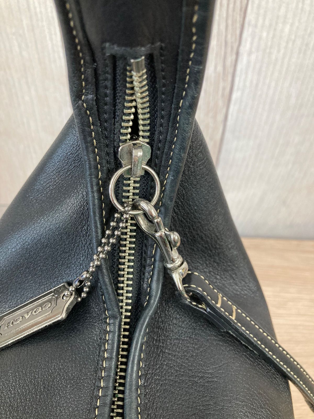 美品 COACH コーチ 9221 ワンショルダーバッグ ホーボー レザー