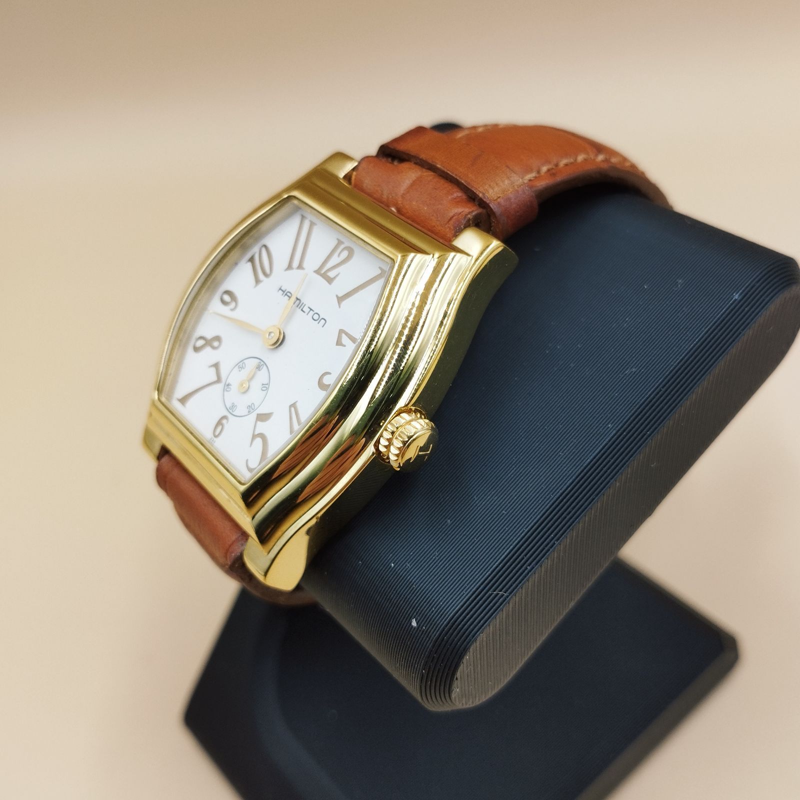 D 10477 ハミルトン ダッドソン DADSON H 273310 腕時計 レザー ホワイト文字盤