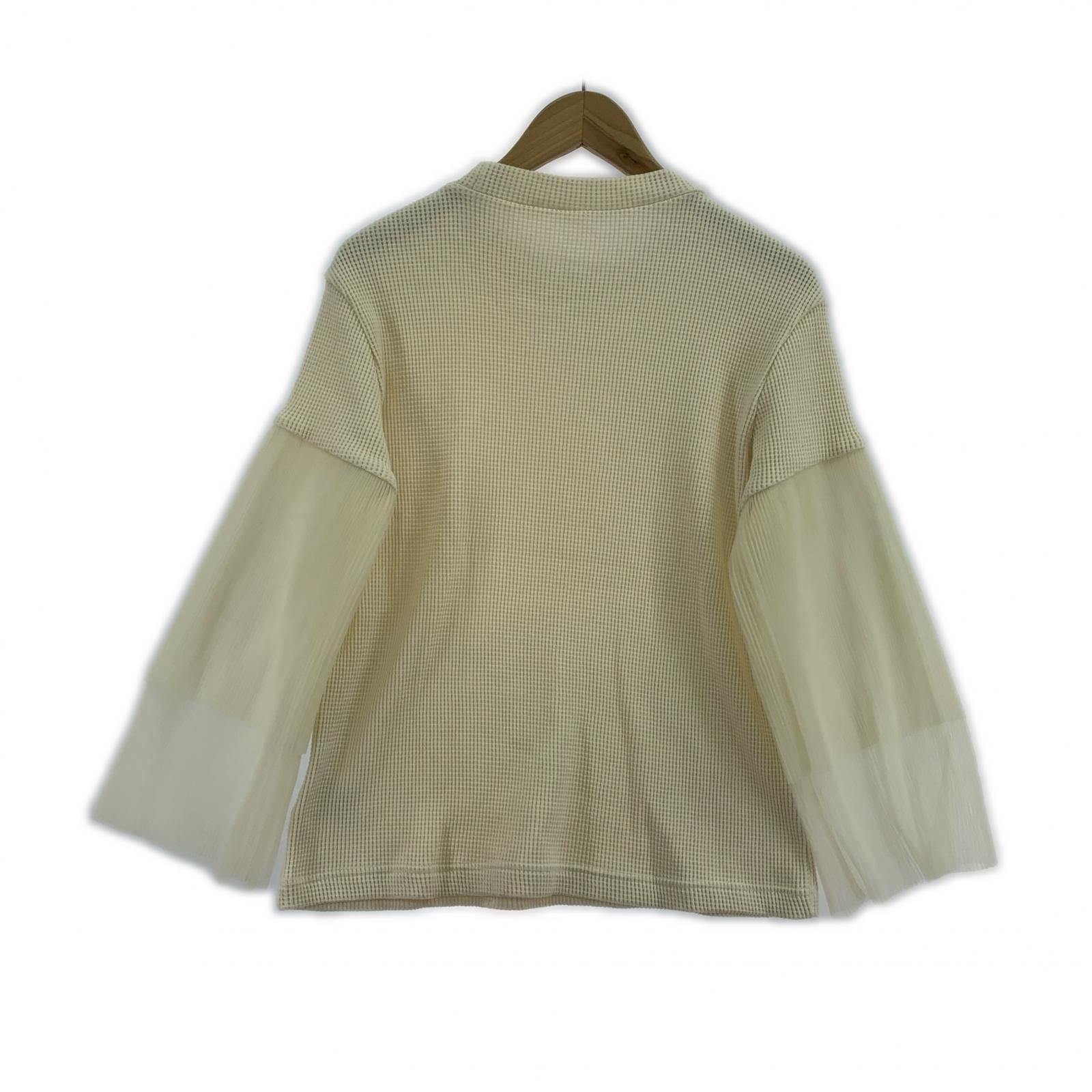 AKIRA NAKA 長袖Tシャツ カットソー 袖切り替え サーマルTEE 2 ホワイト