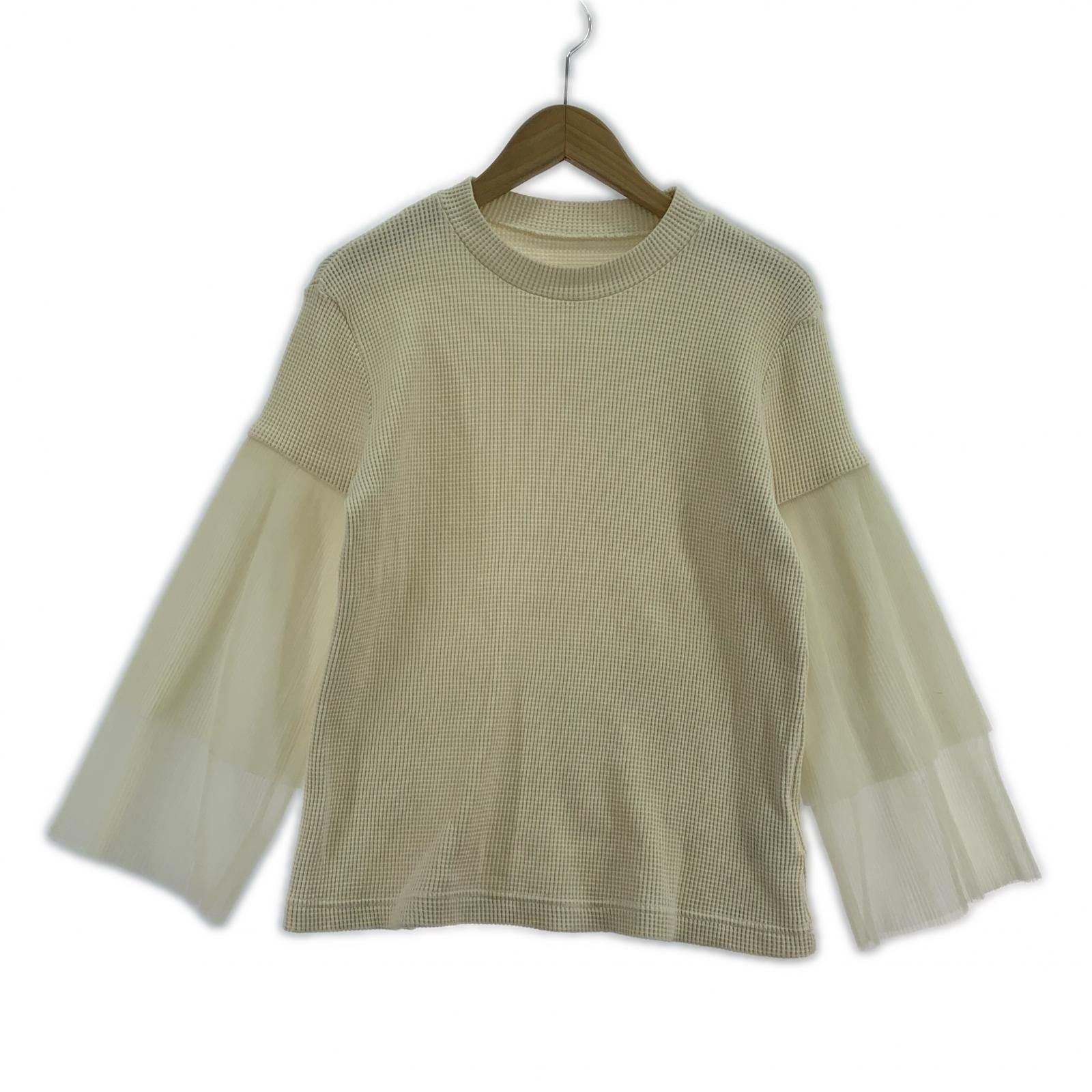 AKIRA NAKA 長袖Tシャツ カットソー 袖切り替え サーマルTEE 2 ホワイト