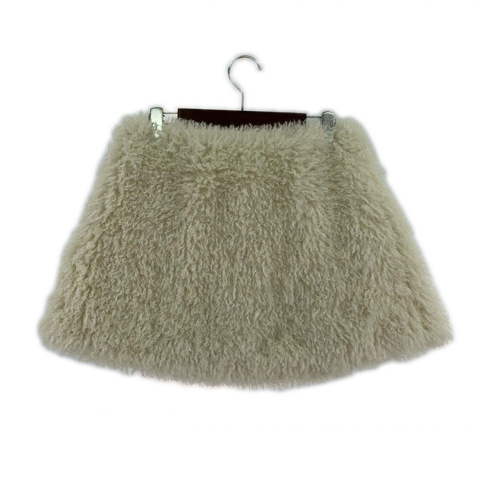 KISHIDA MIKI poodle fur mini skirt ホワイト