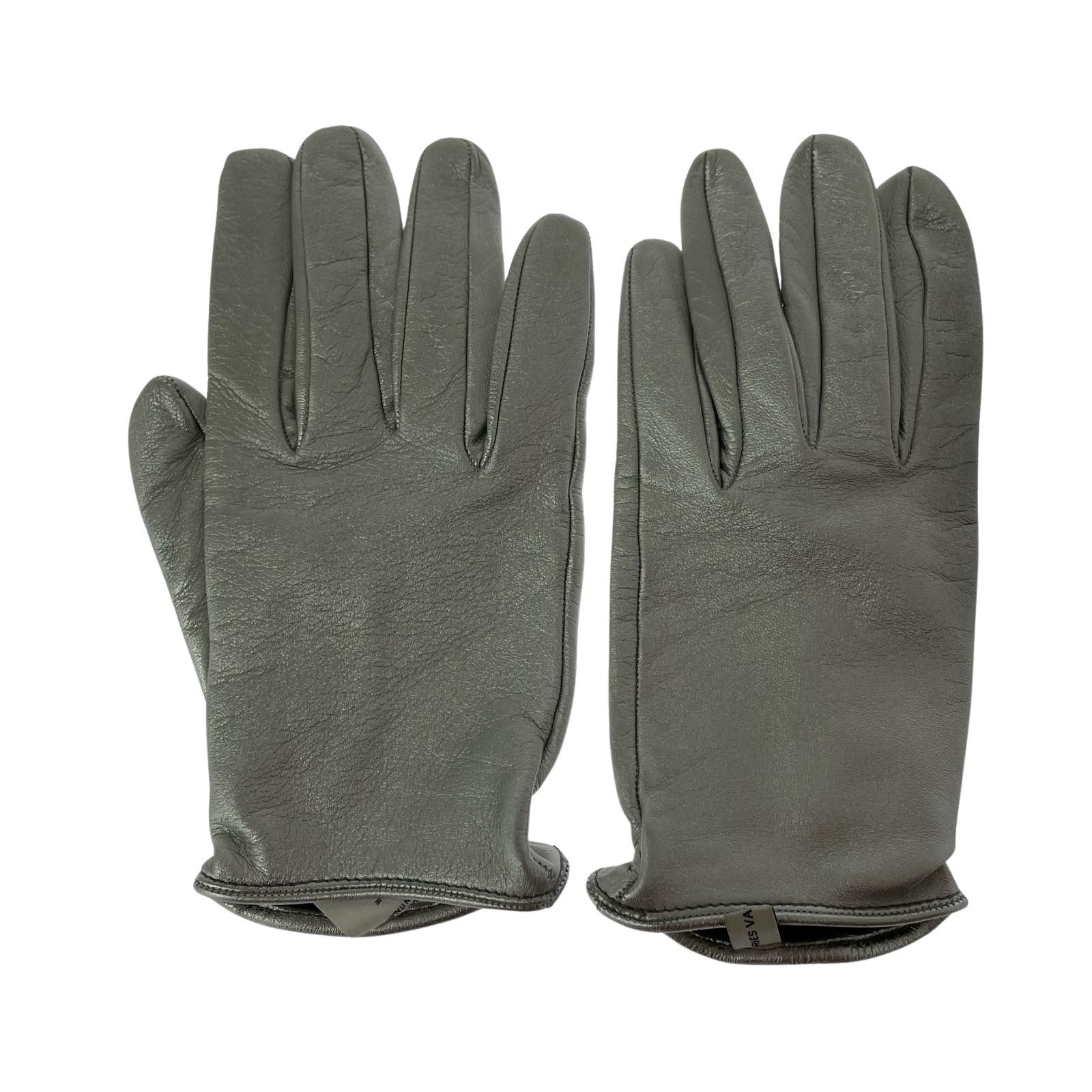 DRIES VAN NOTEN グローブ 手袋 ｼﾙﾊﾞｰ M