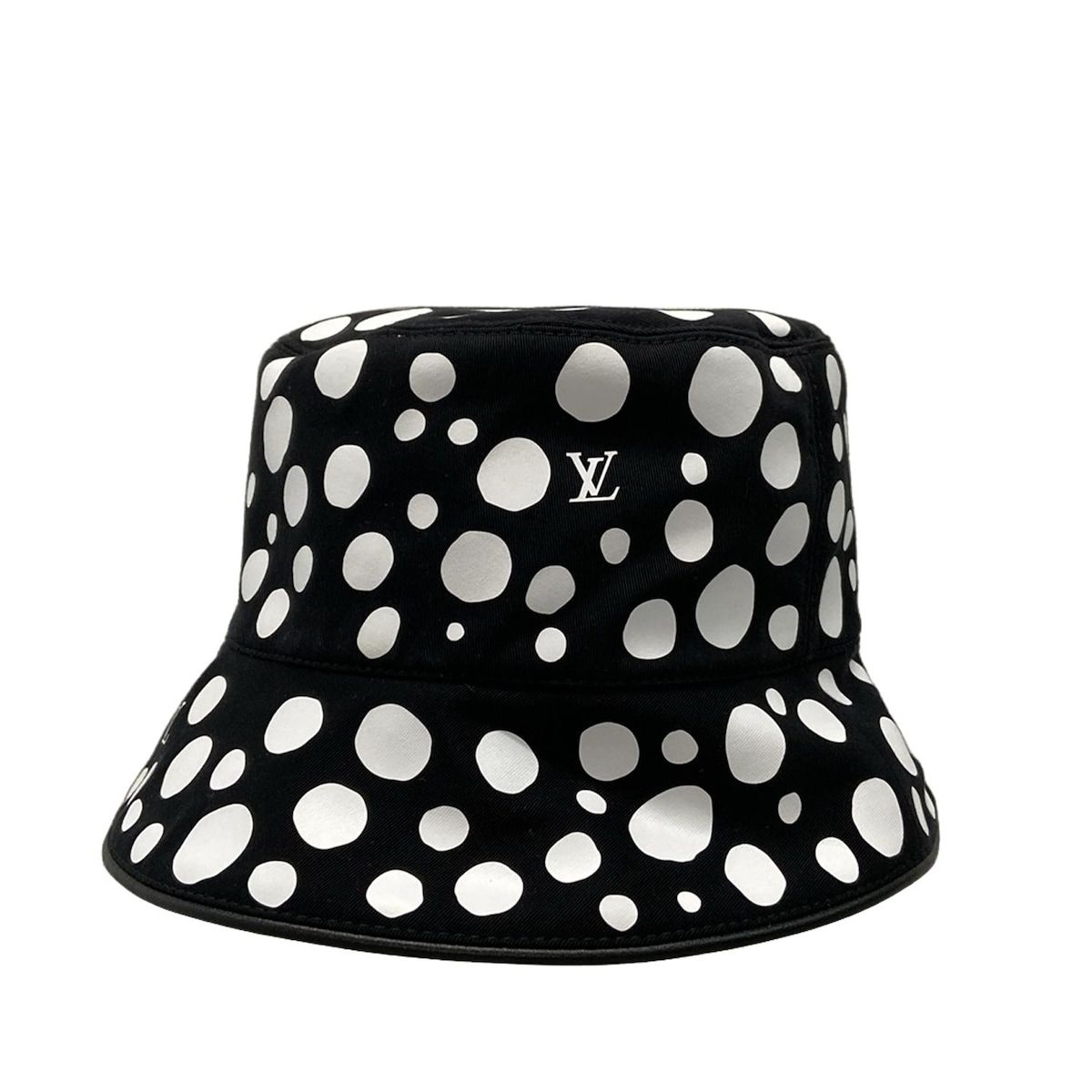 LOUIS VUITTON ルイヴィトン ハット LV×YK シャポー リバーシブル インフィニティ ドット バケットハット M 7072 黒×白 コットン
