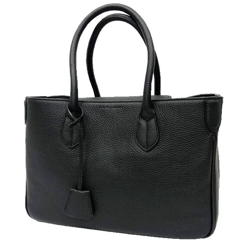 A.D.M.J. エー ディー エム ジェイ 牛革 かぶせ付き トートバッグ 32cm