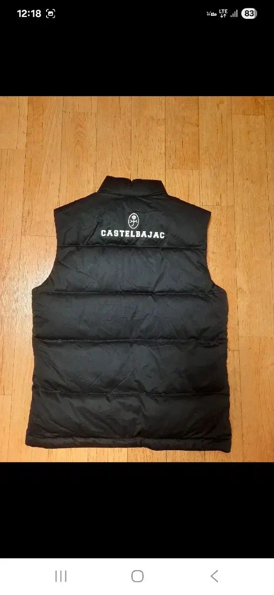 級 カステルバジャック 軽くてふかふか ダックダウン ブラック ダウン ベスト 100