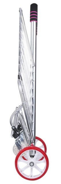 タイヤが大きくてラクラク 折り畳み キャリーカート 買い物 キャンプ ゴミの運搬まで