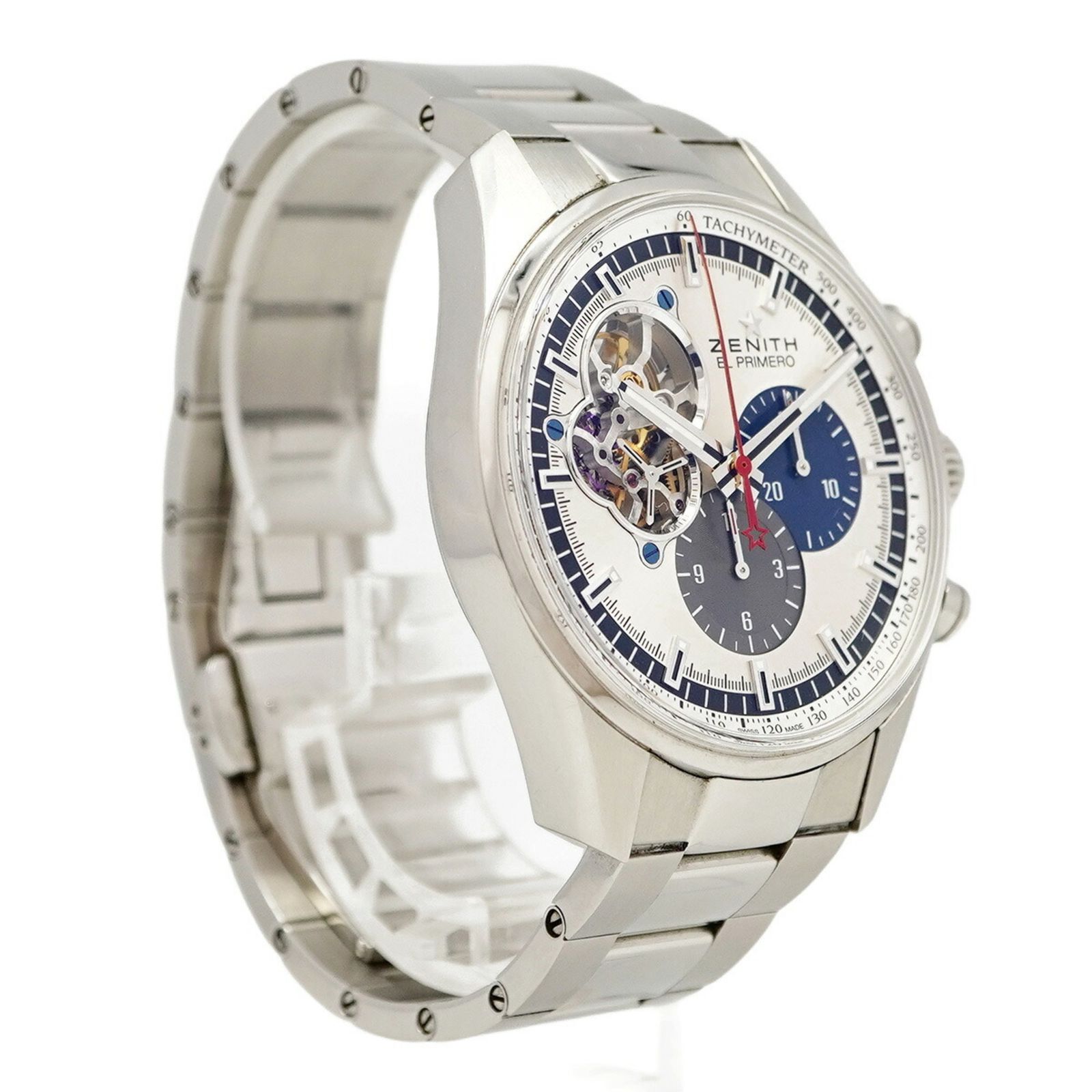 ゼニス クロノマスター 03.2040.4061 シルバー スケルトン文字盤腕時計 メンズ