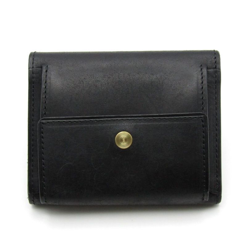 lemma レンマ 三つ折り財布 Recta プエブロ ミニ財布 コンパクトウォレット ブラック 黒