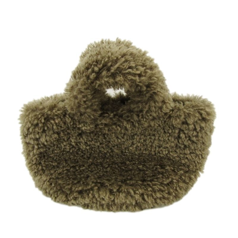 Helen Moore ヘレンムーア トートバッグ PILLJOY ブラウン フェイクファーバッグ ミニバッグ イギリス製 TAUPE