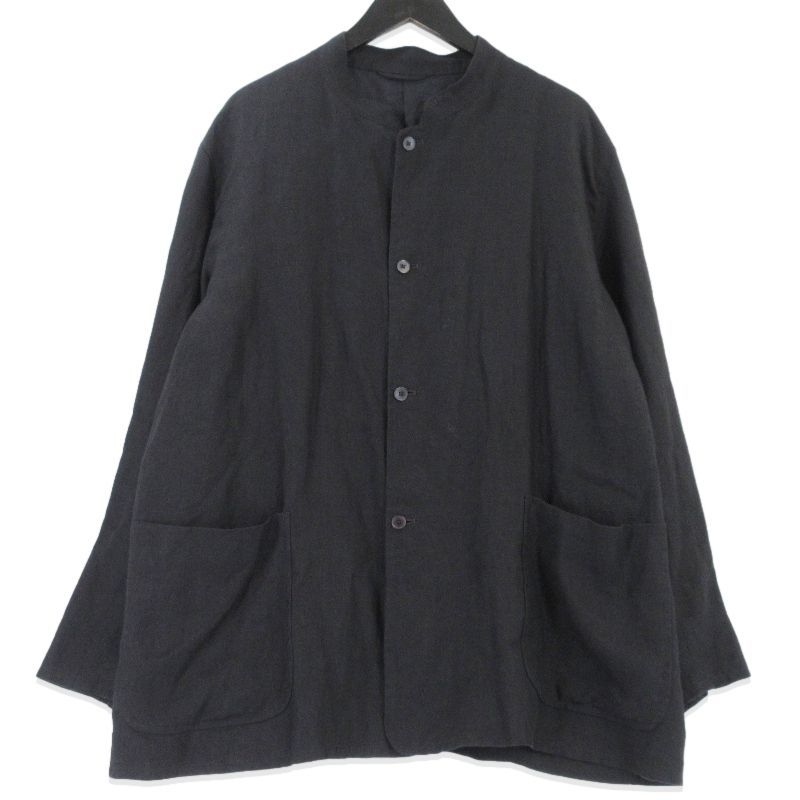 COMOLI コモリ カナパ スタンド ジャケット Z 01 01008 KHADIコットン ワークジャケット ヘンプ ブラック 黒 2