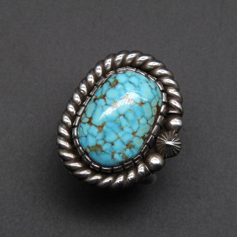 Navajo style ナバホ リング ナンバーエイト ターコイズ メンズ レディース 20号