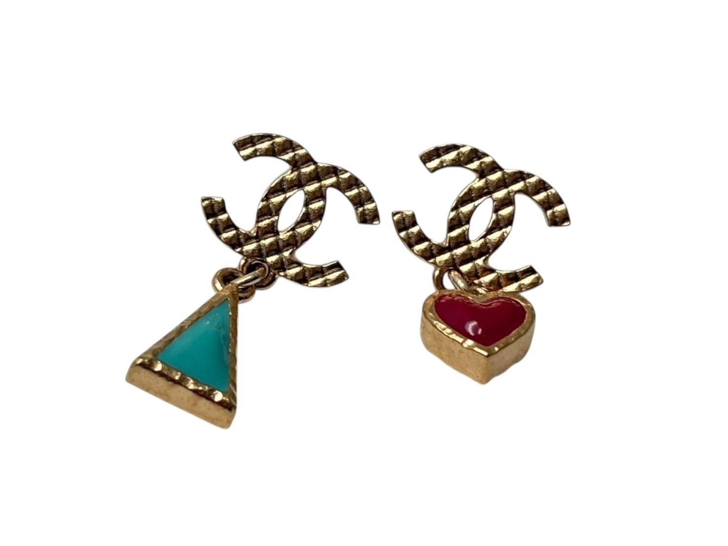 極美品 CHANEL シャネル ココマーク ドロップピアス 重量約6.4g A18V