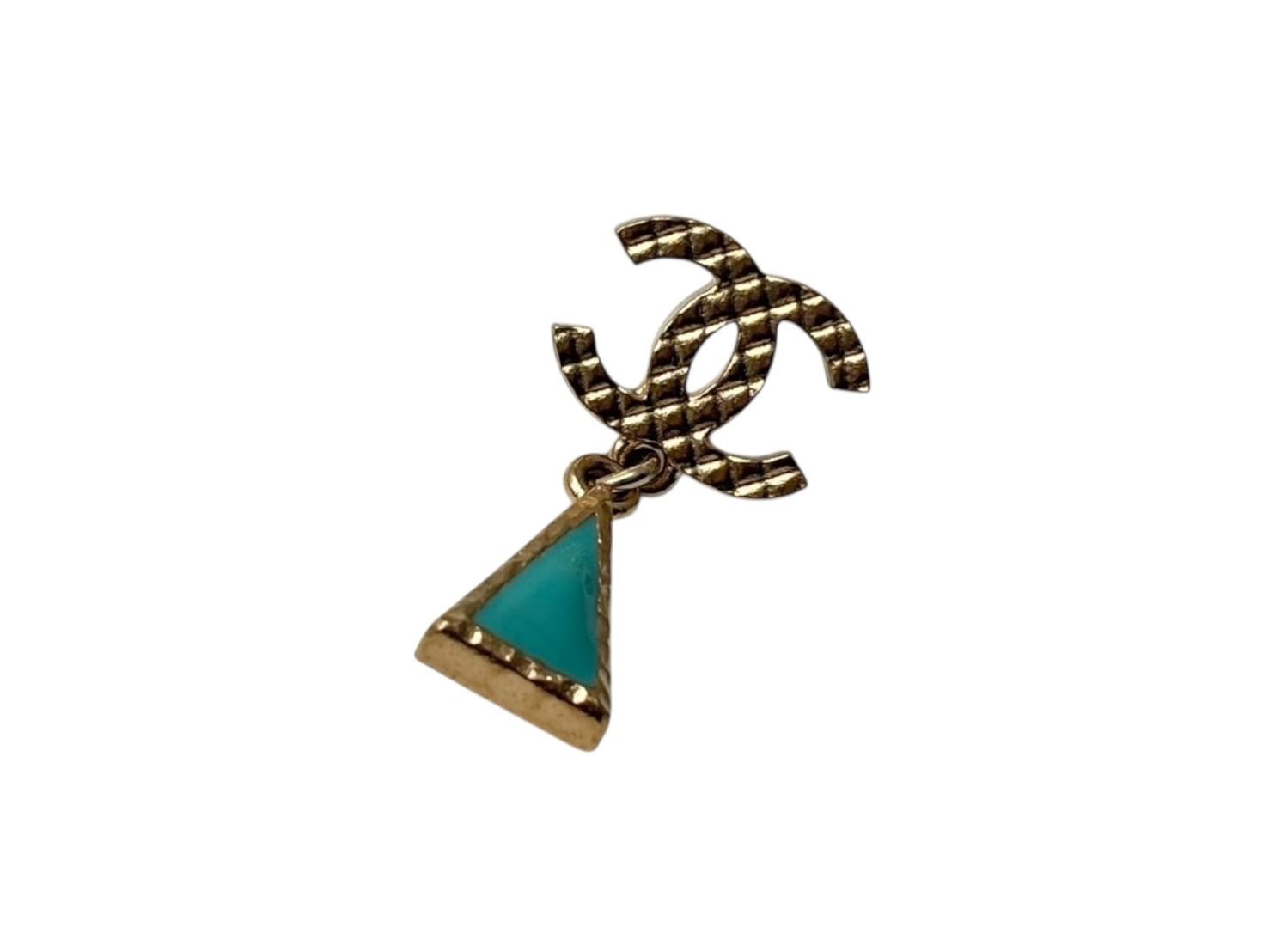 極美品 CHANEL シャネル ココマーク ドロップピアス 重量約6.4g A18V