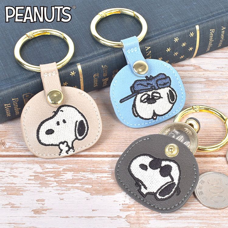 キーホルダー コインケース スヌーピー ムーミン リトルミイ 500円玉