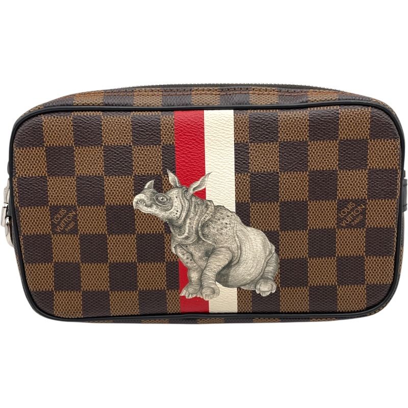 ルイ ヴィトン LOUIS VUITTON ポシェット ヴォルガ チャップマン N 63350 ブラウン ダミエ サバンナ メンズ セカンドバッグ