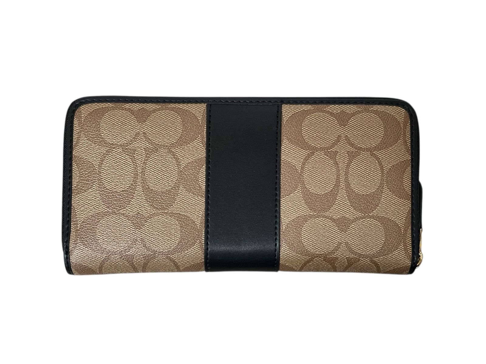 COACH コーチ シグネチャー PVC レザー ラウンドファスナー 長財布 ウォレット F 54630 ブラウン レディース 199