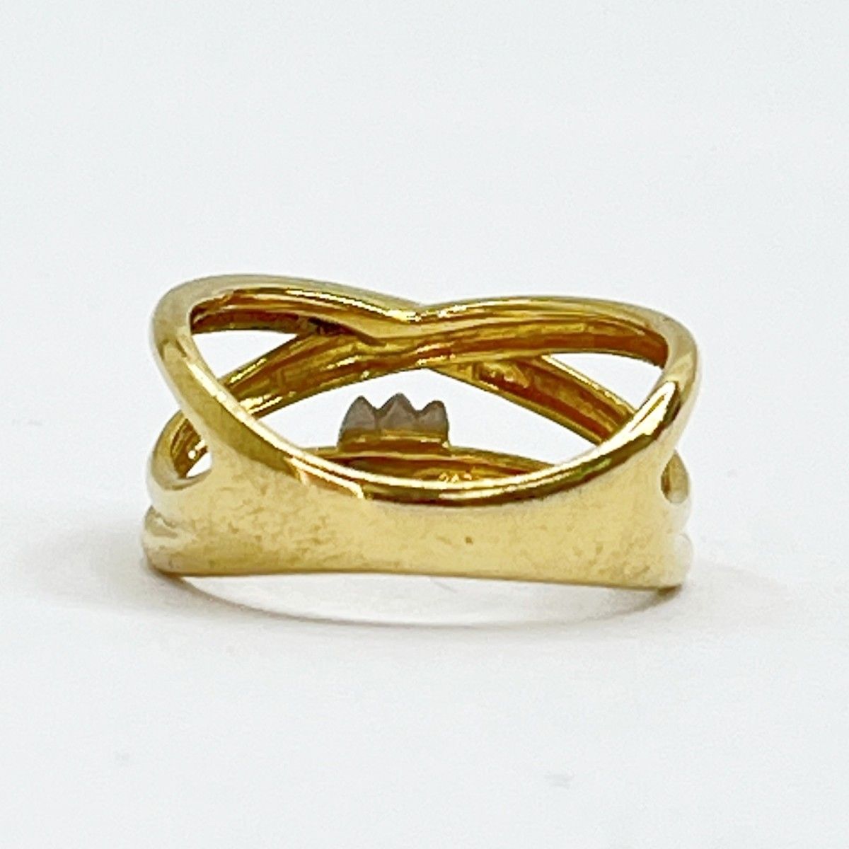 Private Label プライベートレーベル コンビリング K 18×Pt 900 4.4 g 9号 チューリップ