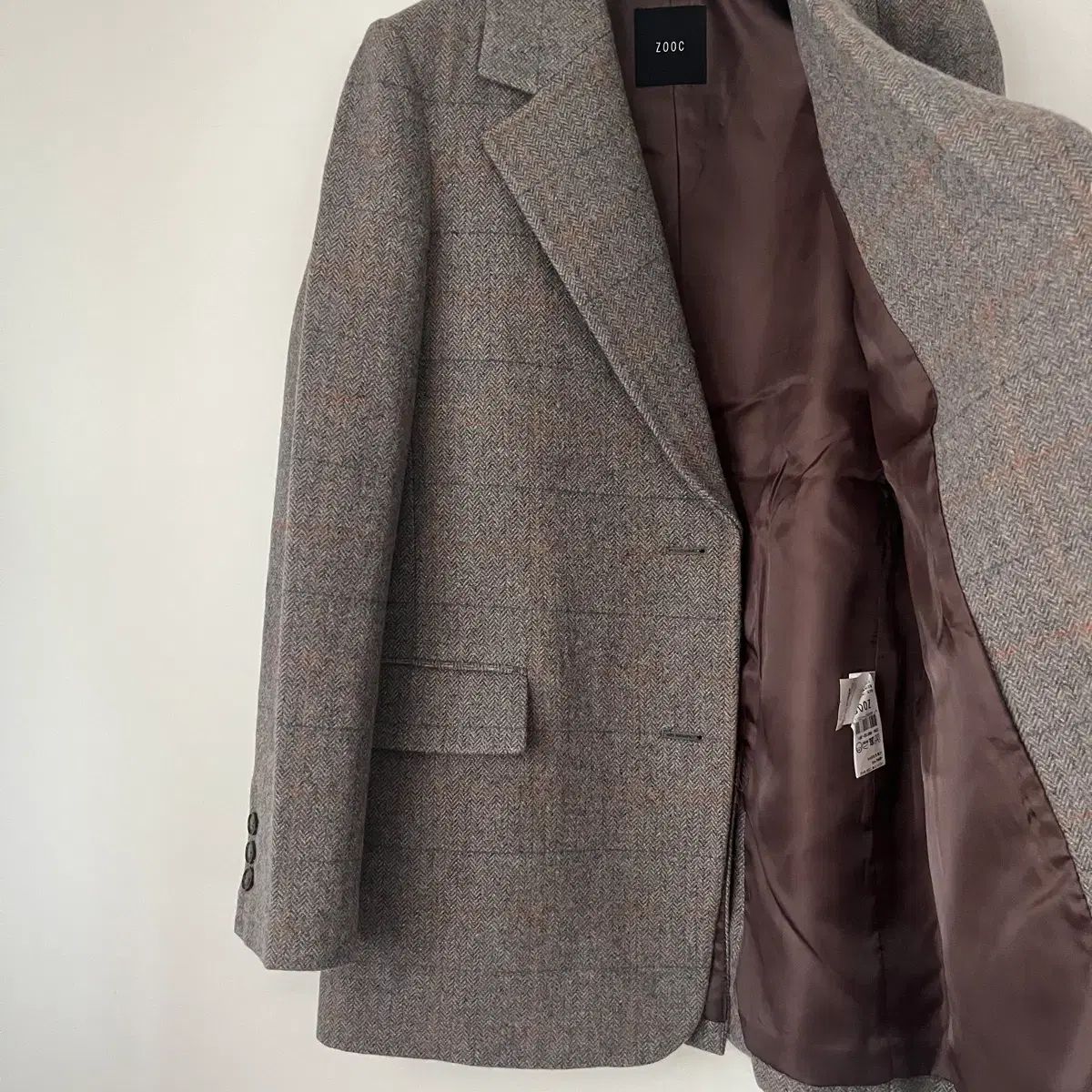 zooc ジューク ウール CHECK ダブルボタン ジャケット 55