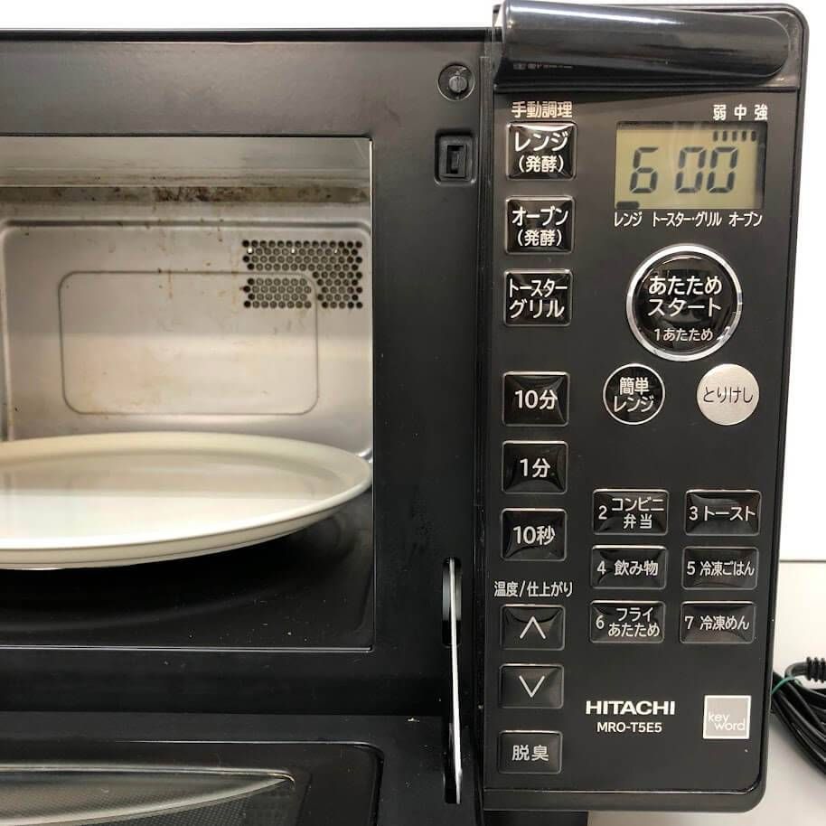 ss 8212 日立 オーブンレンジ MRO T 5 E 18 L キーワードブラック HITACHI 縦開き 黒 ターンテーブル コンパクト オーブン 一人暮らし 電子レンジ