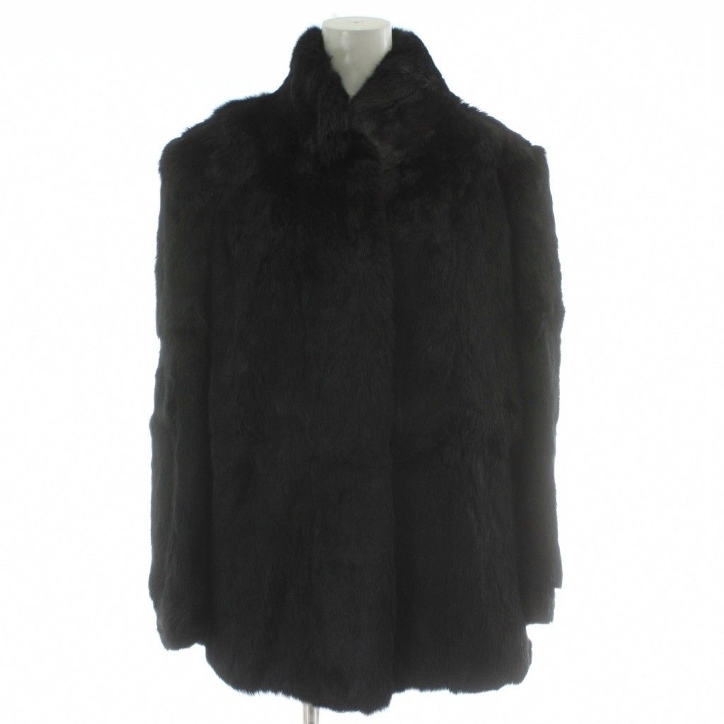 The Best Fur ファーコート 毛皮 ヌートリア 13 黒 ブラック ショート