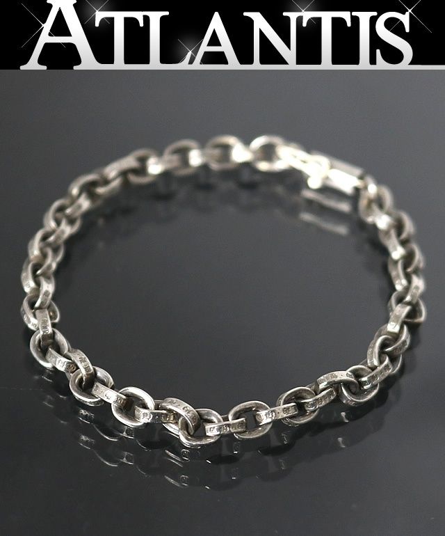 CHROME HEARTS クロムハーツ インボイス付き ペーパーチェーン ブレス 7インチ ブレスレット メンズ シルバー SV 925 101193
