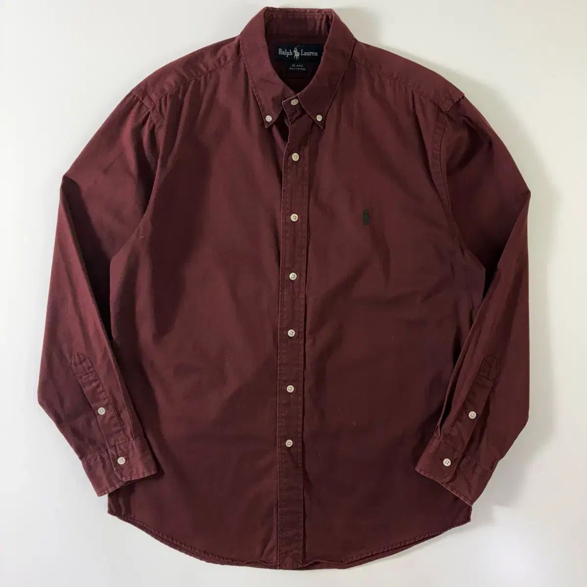 Polo ポロ ラルフローレン 刺繍 コットン ブレーク バーガンディ シャツ