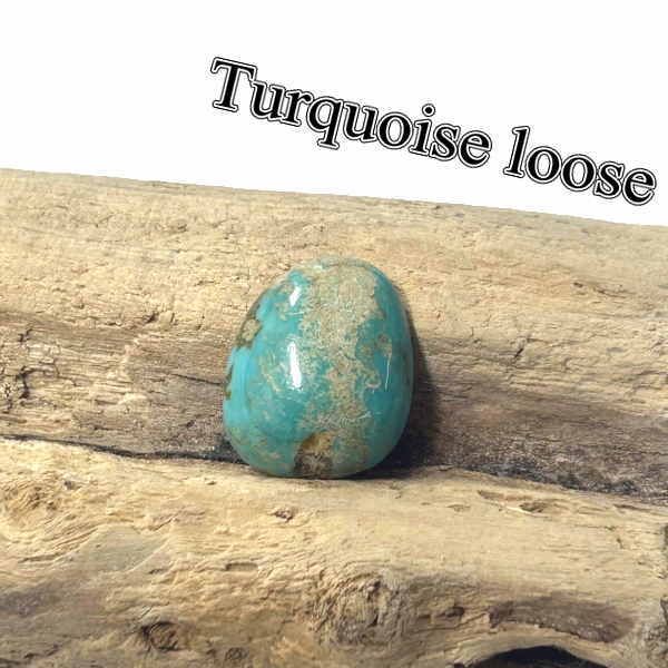 tru 35 ブルーグリーンターコイズ ルース Turquoise 産地不明 ターコイズ カボション 材料 彫金