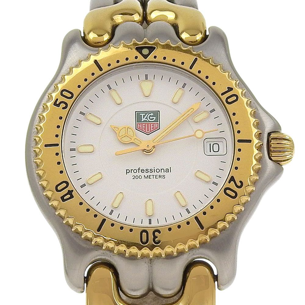 TAG HEUER タグホイヤー プロフェッショナル WG 1122-KO ステンレススチール シルバー クオーツ アナログ表示 メンズ 白文字盤 腕時計