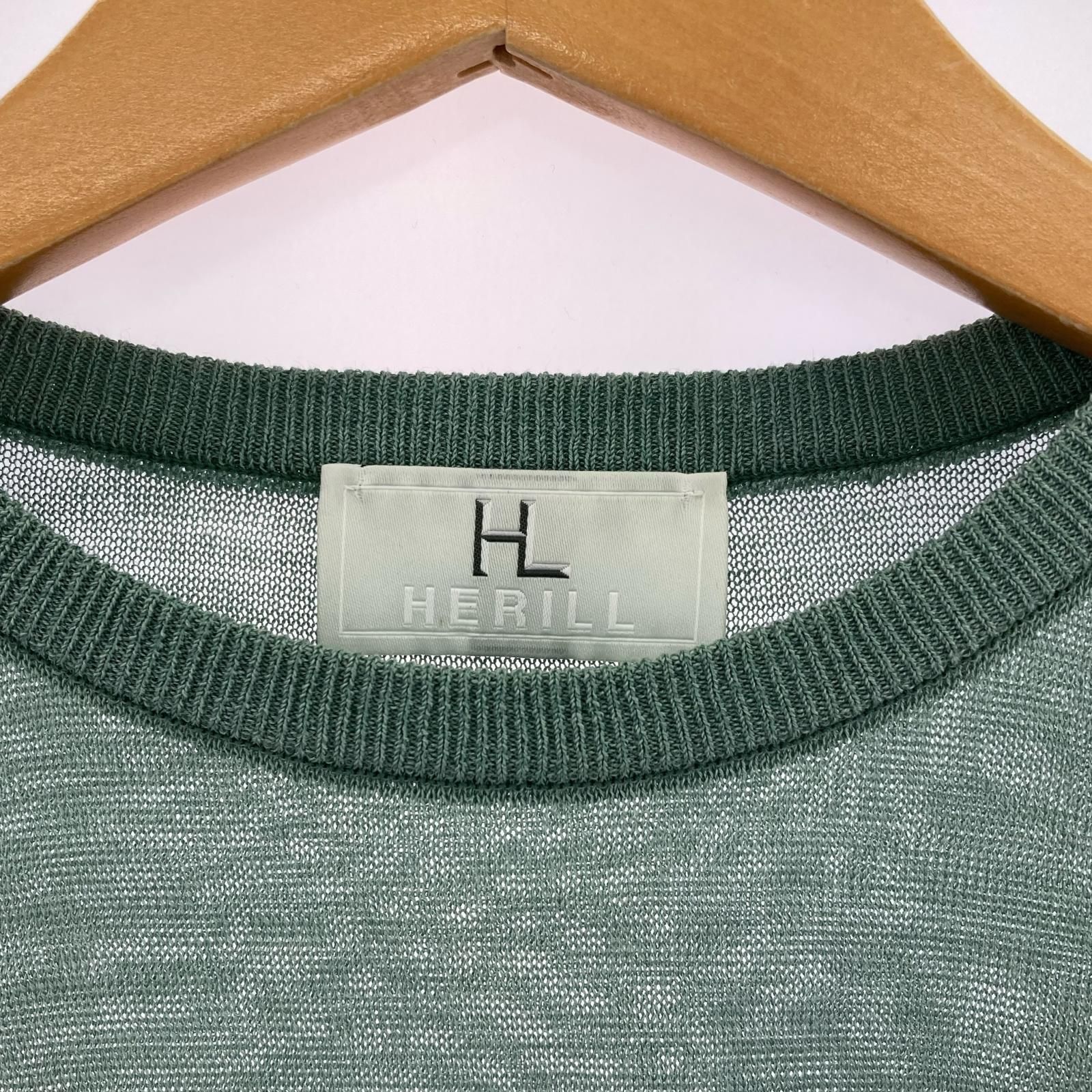 トップス herill 23SS Rummy High gauge crew neck 2 HERILL Rummy Highgauge Crewneck 2 ｸﾞﾘｰﾝ - メルカリ