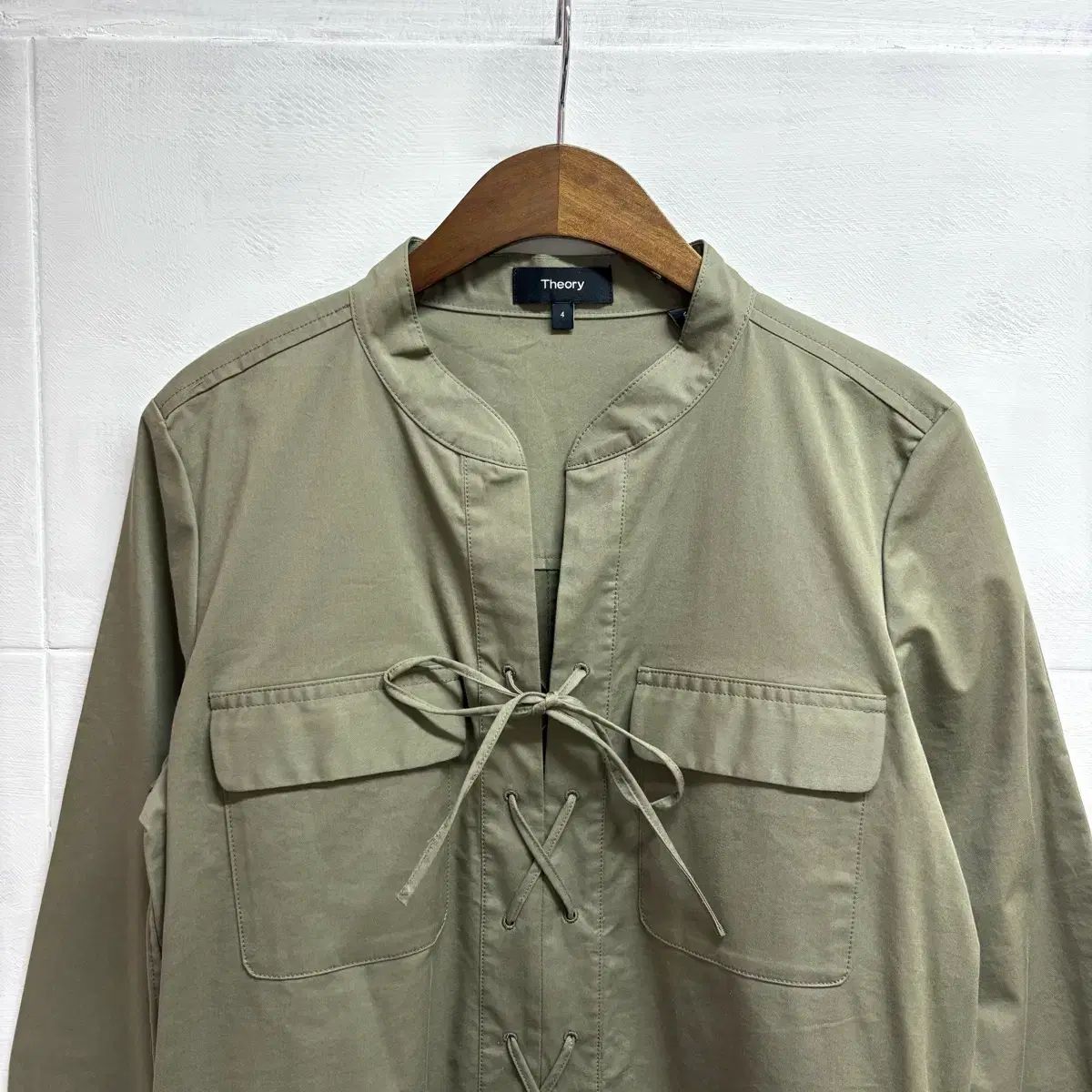 Theory Jullitah Poplin 띠어리 カーキ シャツ ワンピース