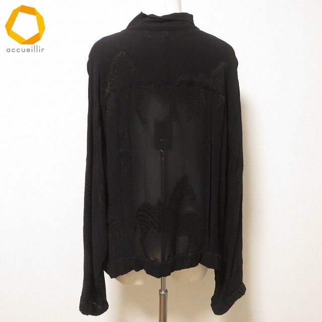 anc GKITALIYA 伊太利屋 ブルゾン 黒 シアー シースルー ドルマン