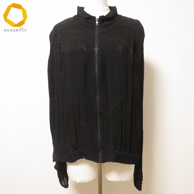 anc GKITALIYA 伊太利屋 ブルゾン 黒 シアー シースルー ドルマン