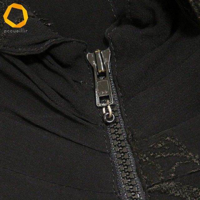 anc GKITALIYA 伊太利屋 ブルゾン 黒 シアー シースルー ドルマン