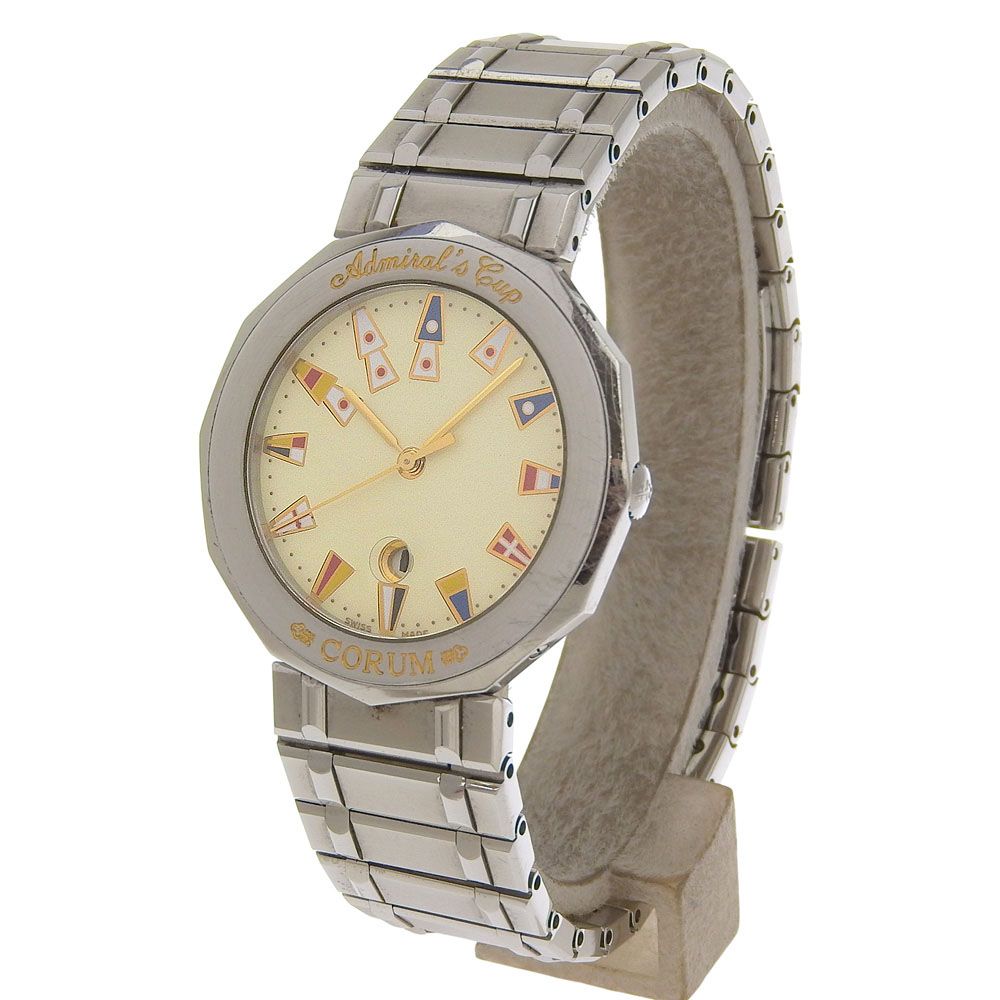 CORUM コルム アドミラルズカップ 99.810.20 V 550 ステンレススチール クオーツ アナログ表示 ユニセックス アイボリー文字盤 腕時計
