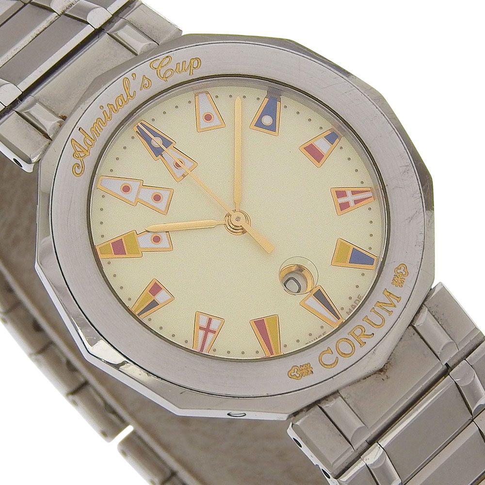 アイボリー文字盤 腕時計