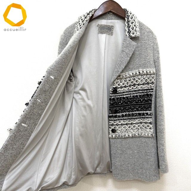  wnc アルバロッサ インポートロッサ ALBA ROSSA import ジャケット 44 グレー 黒 ニット 大きいサイズ レディース 980917 テーラードジャケット ジャケット アウター