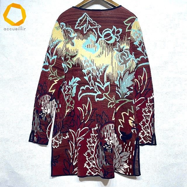 anc ケンゾー KENZO チュニック マルチ ニット 植物柄 イタリア製 レディース 969821