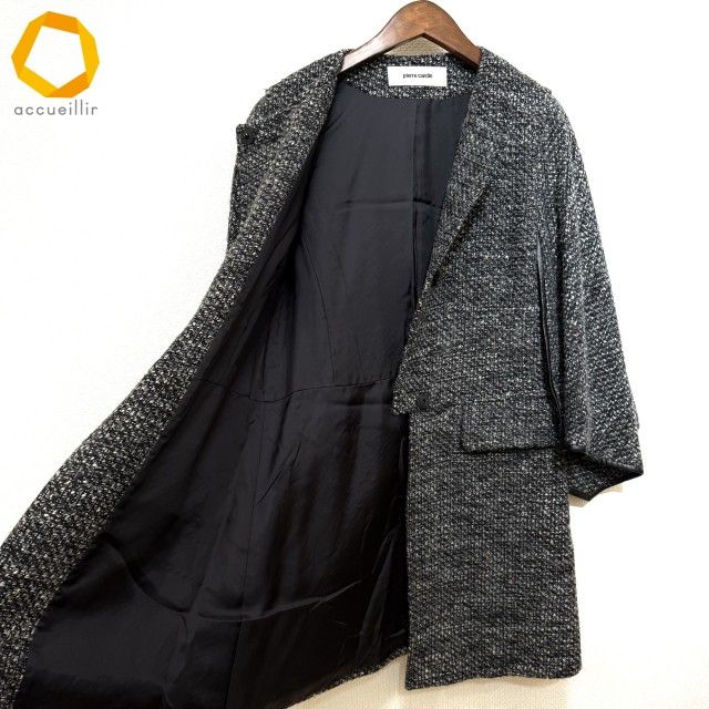  wnc ピエールカルダン pierrecardin コート 40 グレー系 ツイード ノー パイピング レディース 942017 その他 ジャケット アウター