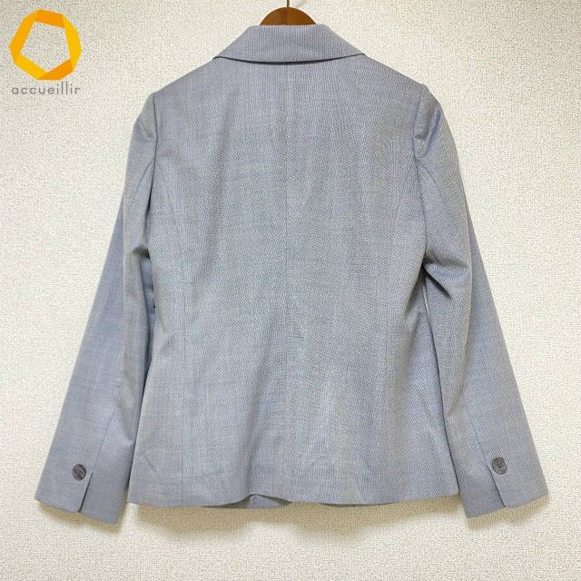 anc レリアン Leilian ジャケット 7 グレー ロロピアーナ LoroPiana シルク混 レディース 808283