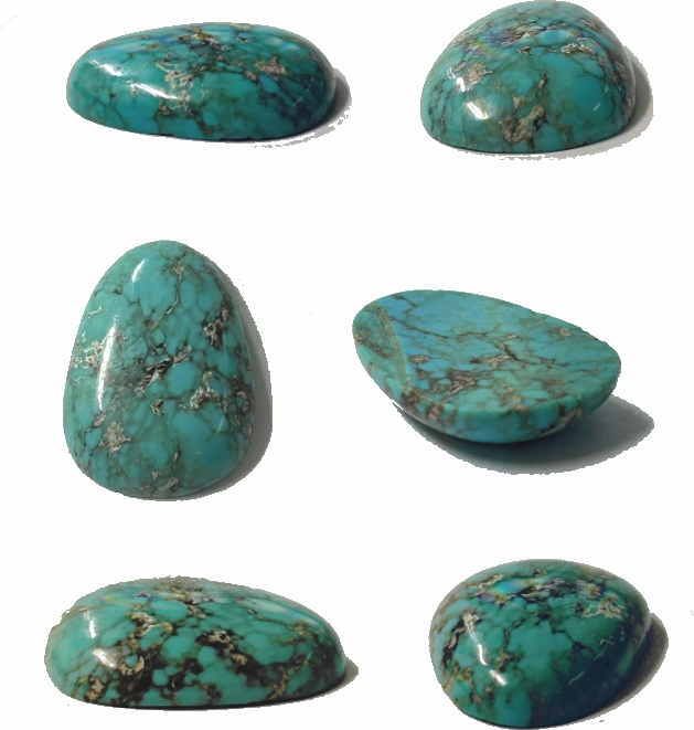 tru-38 ブルーターコイズ ルース Turquoise 産地不明 ターコイズ カボション 材料 彫金